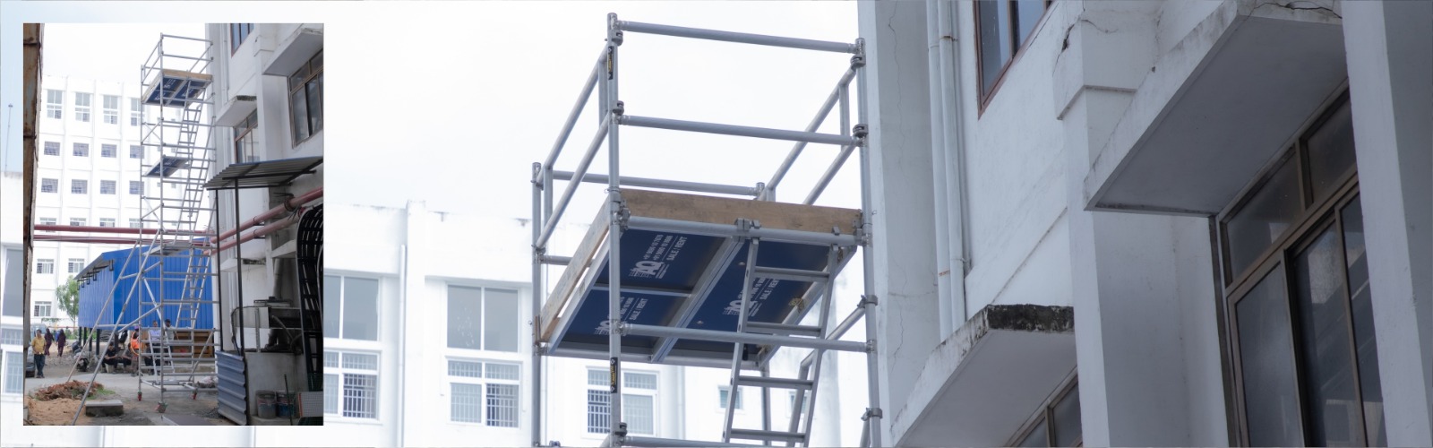 Aluminium scaffolding