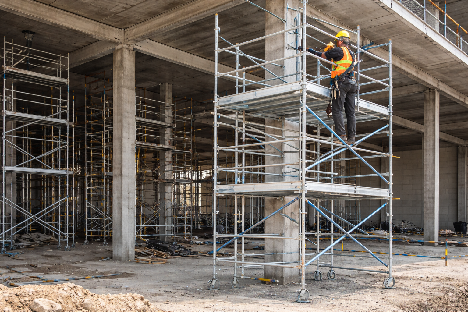 Aluminium scaffolding